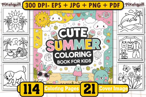 Download Cute Summer Coloring Pages for Kids - Summer Collection