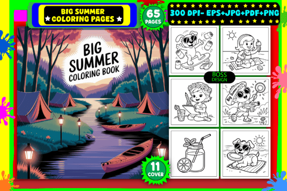 Download Big Summer Coloring Pages for Adults - Summer Collection