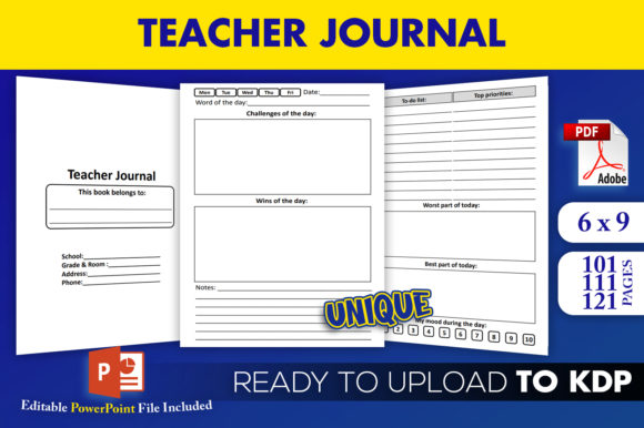 Download Teacher Journal | KDP Interior Editable - Kdp interior editable Collection