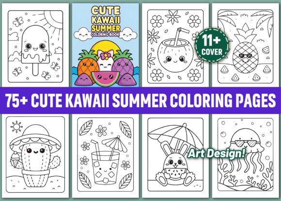 Download 75 Cute Kawaii Summer Coloring Pages&nbsp; - Summer Collection