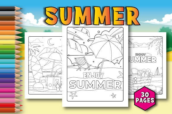 Download Summer Coloring Pages for Kids - Summer Collection