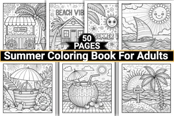Download Summer Coloring Pages for Adults - Summer Collection