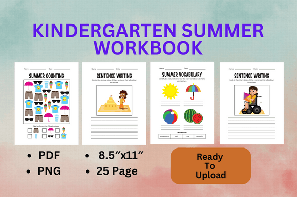 Download KINDERGARTEN SUMMER WORKBOOK for Kids - Summer Collection