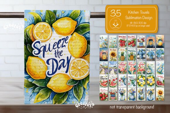Download Summer Kitchen Towel Bundle Sublimation - Summer Collection
