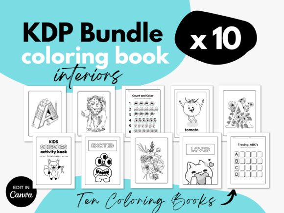 Download 10 Coloring Books Bundle ⋆ KDP Interiors - Kdp interiors Collection