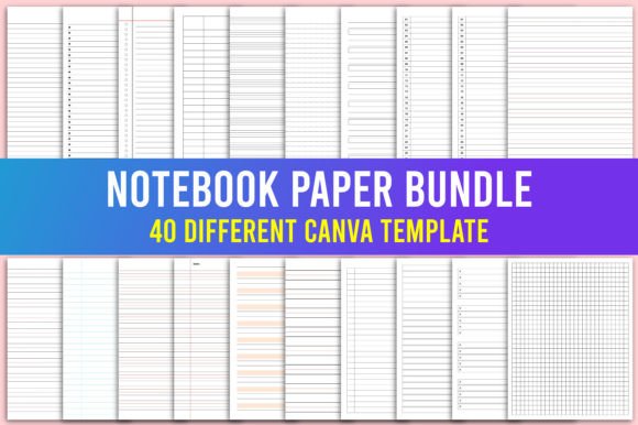 Download Notebook Paper KDP Interiors Bundle - Kdp interiors Collection