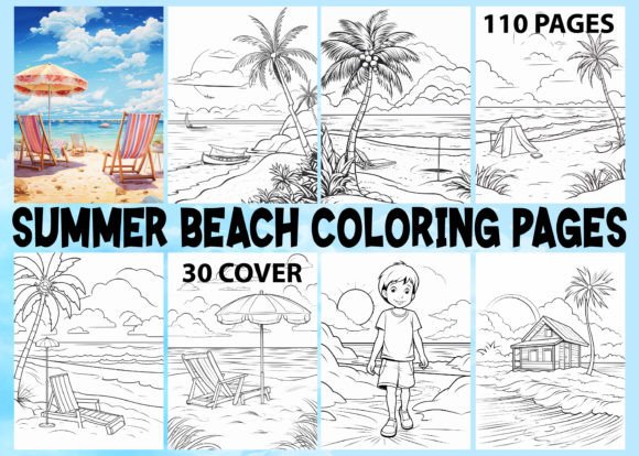 Download 110 Summer Beach Coloring Pages for Kids - Summer Collection