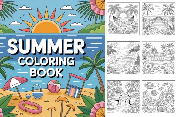 Download Summer Coloring Page for Adults - Summer Collection