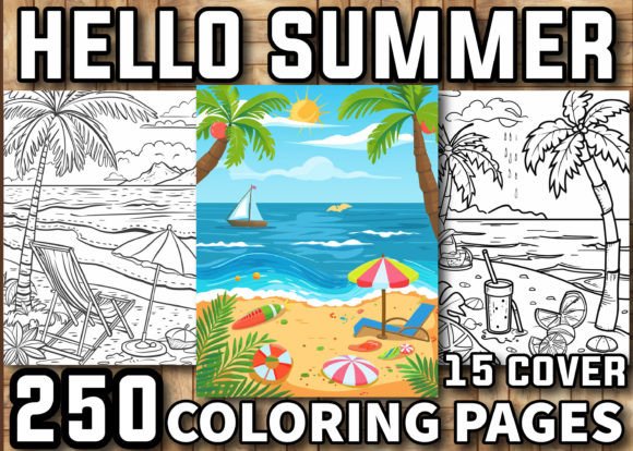 Download 250 Hello Summer Coloring Pages for Kids - Summer Collection