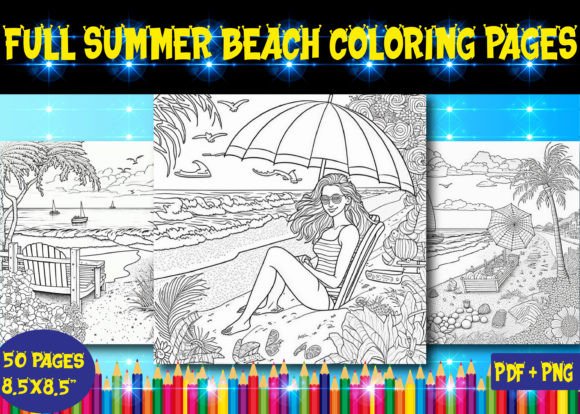 Download Summer Beach Coloring Pages for Adults - Summer Collection