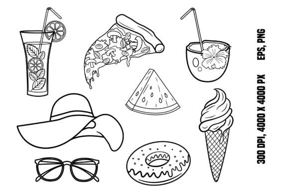 Download Set of Cartoon Summer Elements - Summer Collection