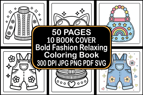 Download Bold Fashion Relaxing Coloring Book - Relaxing coloring book Collection