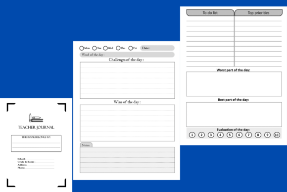 Download Teacher Journal | KDP Interior Editable - Kdp interior editable Collection