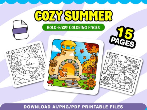 Download Cozy Summer Coloring Pages for Adults - Summer Collection