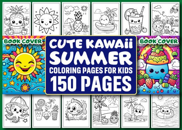 Download 150 Cute Kawaii Summer Coloring Pages - Summer Collection