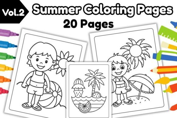 Download Summer Coloring Pages for Kids Vol.2 - Summer Collection
